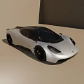 Silver Sports Car With Black Roof Streamlined Body Black Rims And Unique Headlights