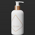 Luxury Hand Cream Cosmetics In White Bottle With Gold Diamond Design And Professional Line