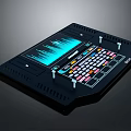 Professional Electronic Control Panel With Blue Waveform Display And Colored Buttons