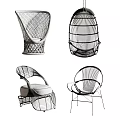 Outdoor Wicker Chairs With Various Designs And Cushioned Seats For Patio Garden Use