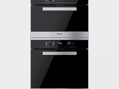 Haier Black Built In Double Oven With Control Panel For Modern Kitchen 3d model
