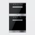 Haier Black Built In Double Oven With Control Panel For Modern Kitchen 3d model