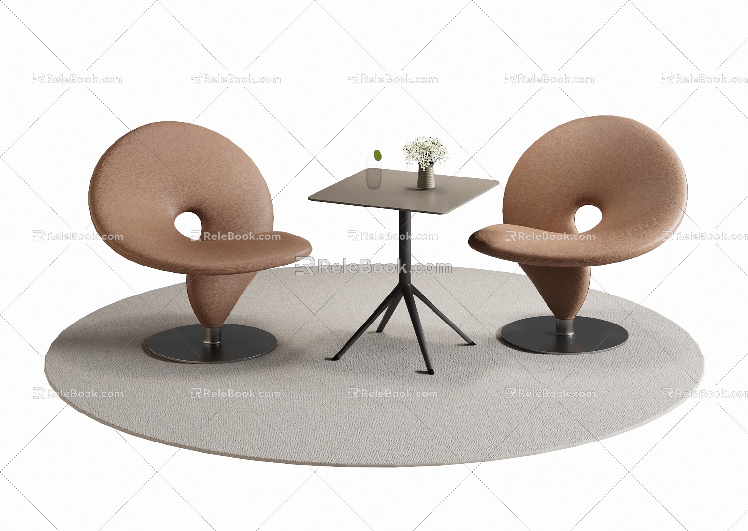 Modern Leisure Tables and Chairs Negotiation Tables and Chairs Dining Tables and Chairs 3d model