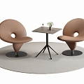 Modern Leisure Tables and Chairs Negotiation Tables and Chairs Dining Tables and Chairs 3d model