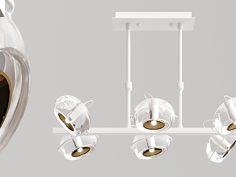 Modern chandelier glass chandelier 3d model