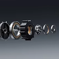 Smart electrical motor electrical motor explosion diagram decomposition structure fan 3C digital motor circuit accessories 3d model