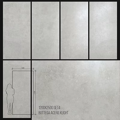 Gray Textured Building Components With Size Measurement And Design Details 3d model