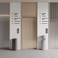 Modern elevator hall elevator door 3d model