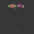Festive Photo Spot With Pink Blue Balloons Decorative Arches Teddy Bears And Flower Decorations