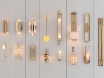 New Chinese style wall lamp 3d model