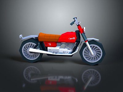 Motorcycle Two-wheeled Motorcycle Cross-country Motorcycle Road Race Motorcycle Motor Vehicle Transport 3d model