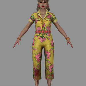 Young Woman Realistic Female Woman Girl Clothes Bracelet Shoes Sexy Beauty Fashion Clothing 3d model