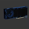 High Performance Graphics Card With Black Cooling Fan And PCIe Interface 3d model