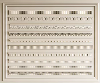 French plaster line plaster line combination 3d model