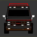 Custom Black Van With Red Roof Strip Red Rims Roof Lights And Front Grille