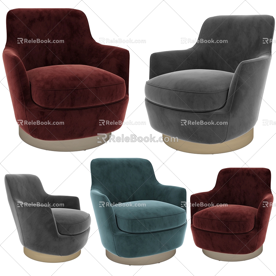 Sofa Single Sofa Seat Casual Sofa Single Chair 3d model