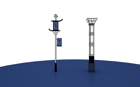 Chinese street lamp 3d model