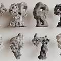 Natural Stone Wood Decorative Pieces With Unique Hollow Shapes And Ornamental Carvings