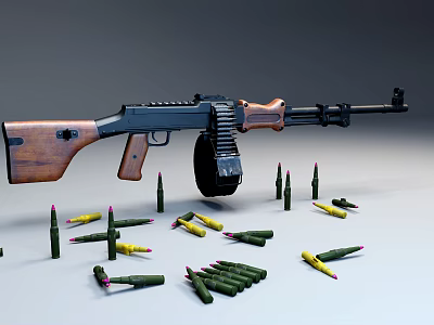 Modern Gun Machine Gun 3d model