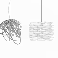 Unique Modern Chandelier Designs With Twisted Metal Strips And Layered Structures For Interior Lighting