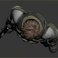 Military Soldier 3D Model With Tactical Vest Knee Pads And Rifle