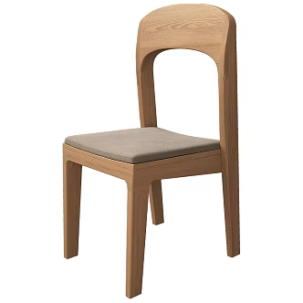 Arbore Nordic Single Chair Log Dining Chair Single Chair Dining Chair Wooden Chair Tea Chair Book Chair Cloth Chair 3d model