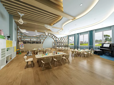 Modern Kindergarten Classroom 3d model