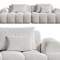 Modern double sofa 3d model