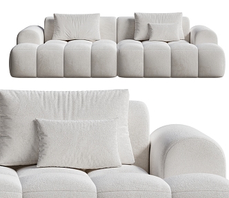 Modern double sofa 3d model