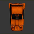 Orange Concept Car With Unique Futuristic Design And Sleek Body Shape