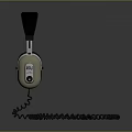 Premium Over Ear Headphones With Black Headband Beige Ear Cups And Coiled Cable Design