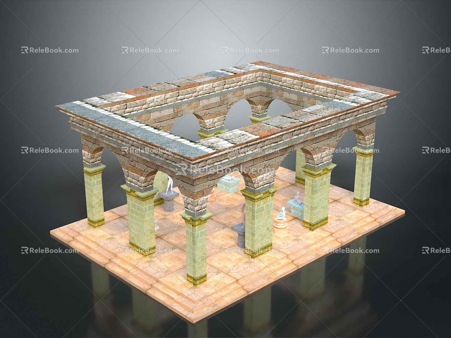 Altar Altar Temple Shrine Hero Altar Cartoon Building Outdoor Items Realistic 3d model