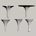 Modern Simple Column Special-Shaped Creative Column Petal Column Spiral Column Corrugated Column Creative Package Column 3d model