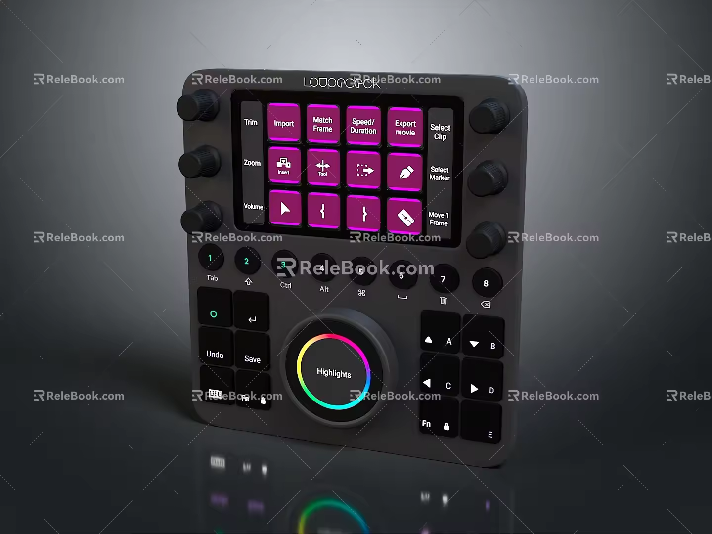 portable synthesizer synthesizer mixer reverberator tuner mixer mixing equipment 3d model
