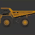 Large Yellow Mining Dump Truck A Heavy Duty Utility Vehicle With Big Tires