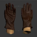 Brown Genuine Leather Gloves With Warm Lining And Natural Texture For Stylish Look