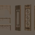 Intricate Traditional Chinese Wooden Carved Lattice Window Panels And Room Dividers