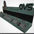 QVS Beauty Station Display Shelf With Organized Makeup Brushes And Tools