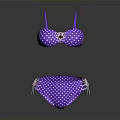 Stylish Purple Polka Dot Bikini Women's Summer Fashion Beach Swimwear Design