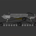 Military Tracked Vehicle Design With Red Seats And Heavy Duty Chassis