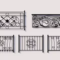 Various Styles Of Decorative Iron Fence With Artistic Scroll And Floral Patterns