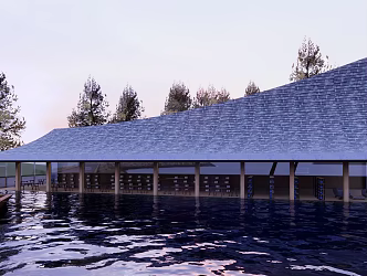 Modern Cultural Center Cultural Venues 3d model