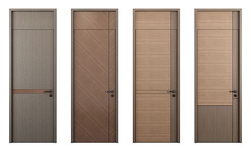 Modern swing door single door 3d model