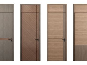 Modern swing door single door 3d model