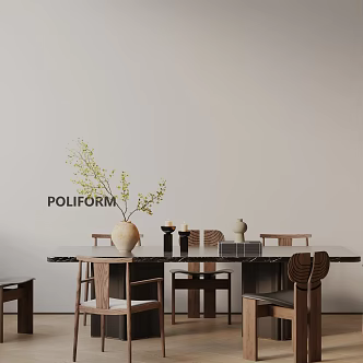 Modern table combination 3d model