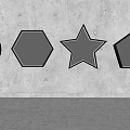 Commercial Equipment Modern Geometric Decorative Mirrors Round Hexagon Star Irregular Shapes