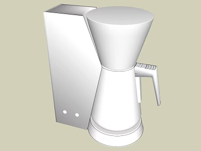Sleek White Coffee Maker Daily Use Appliance With Packaging Box For Home Kitchen 3d model