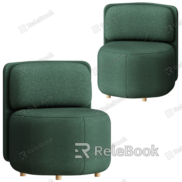 Hex Nordic Casual Single Green Sofa 18 model