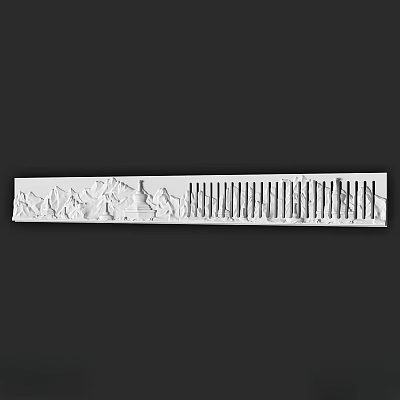 European-style line line air-conditioning line decorative building materials smooth waist door cover line export flat line board carved flat line gypsum line ceiling ceiling female corner line 3d model