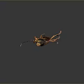 Close Up View Of Colorful Beetle With Long Antennae And Striped Body On Dark Background